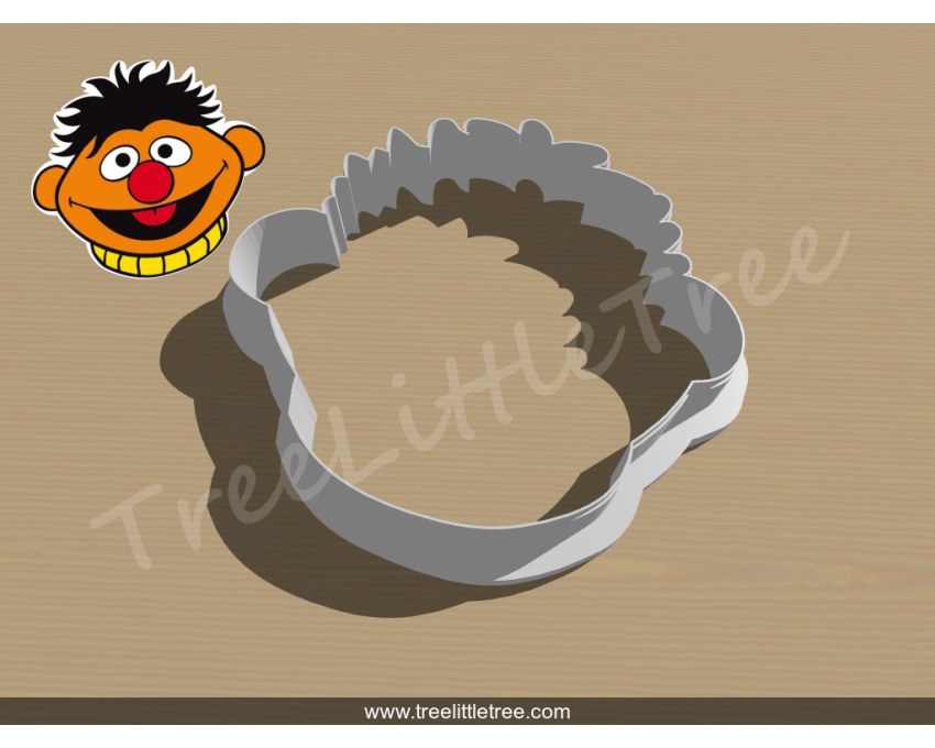 Ernie Cookie Cutter. Cartoon Cookie Cutter. Sesame Street Cookie Cutter