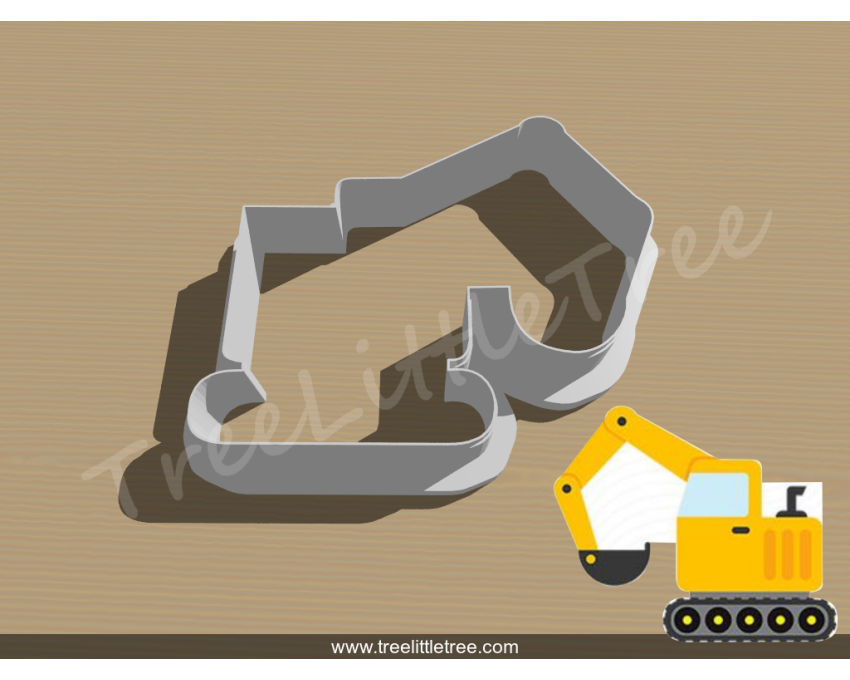 Excavator Cookie Cutter. Car Cookie Cutter. Construction Truck Cookie Cutter