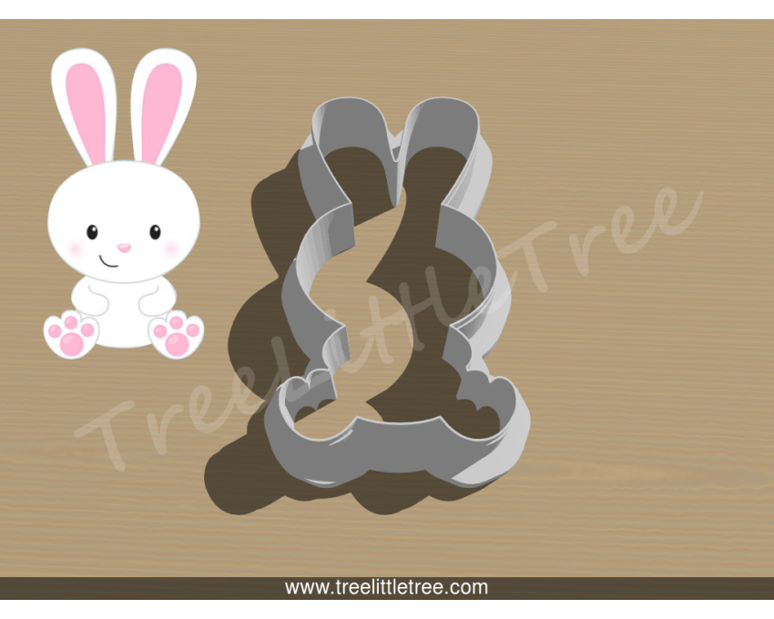 Sitting Bunny Cookie Cutter. Easter Cookie Cutter. Animal Cookie Cutter