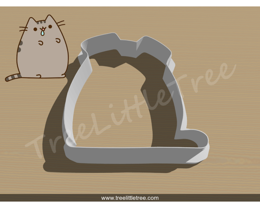 Pusheen Cat Cookie Cutter. Cartoon Cookie Cutter