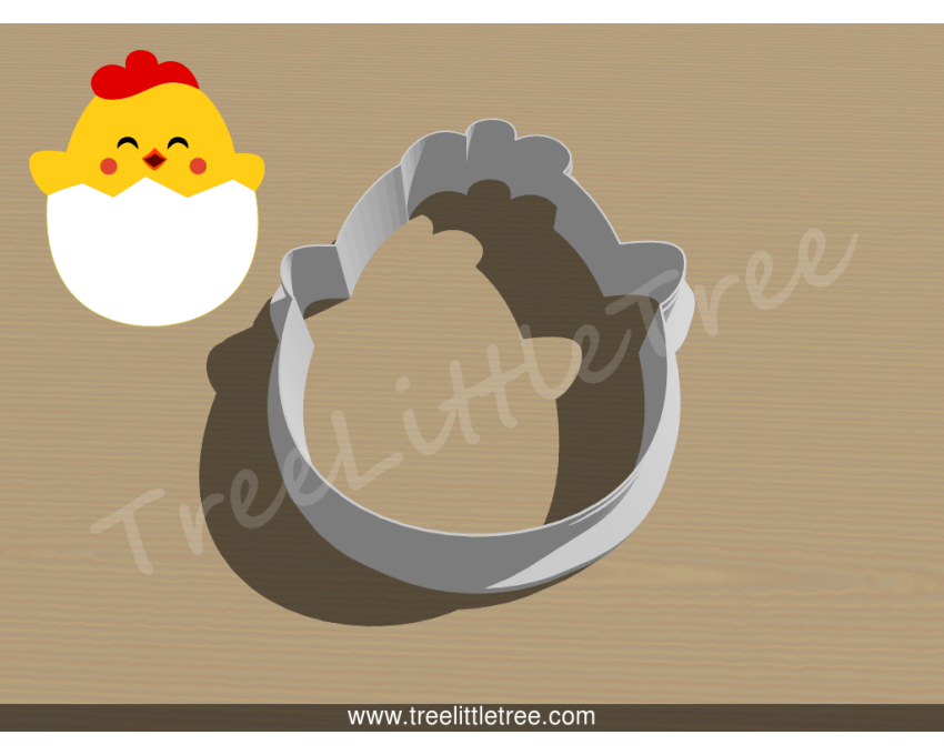 Baby Chick in Egg Cookie Cutter. Easter Cookie Cutter. Animal Cookie Cutter