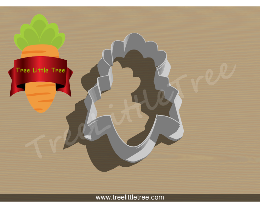 Carrot Banner Cookie Cutter. Easter Cookie Cutter. Vegetable Cookie Cutter