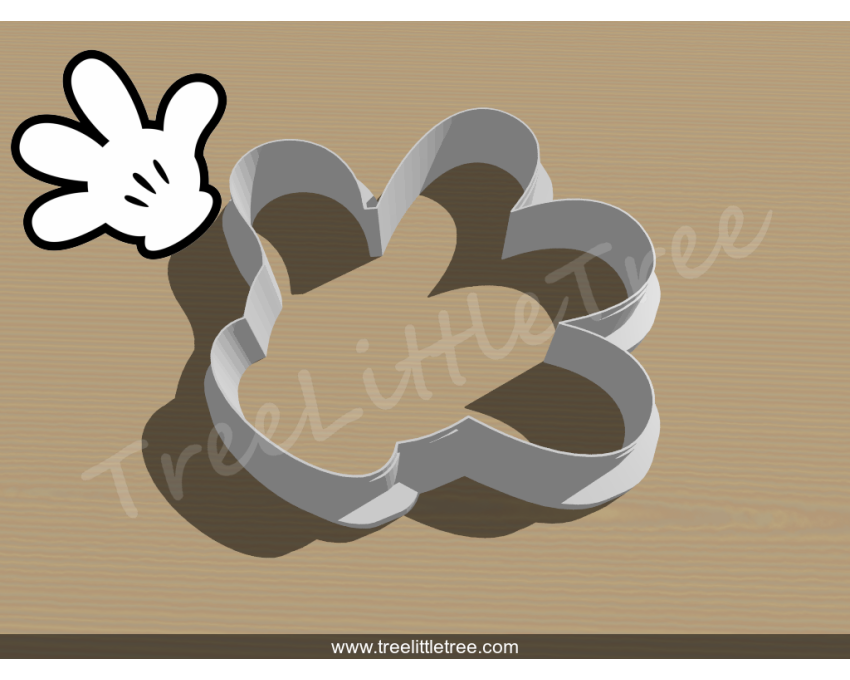 Mickey Mouse Glove Cookie Cutter.Cartoon Cookie Cutter