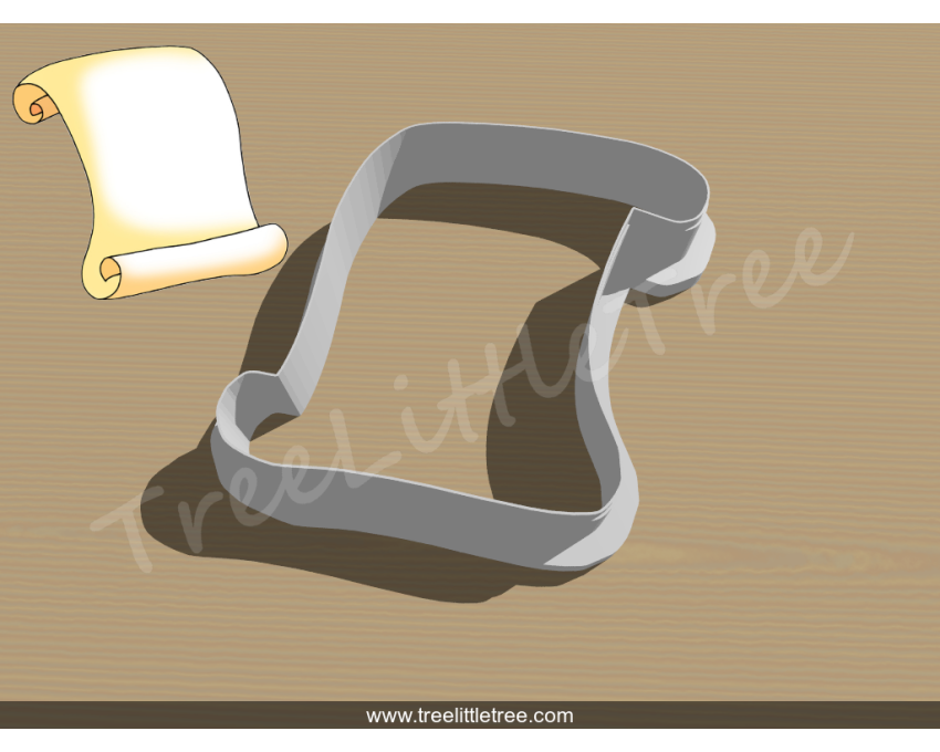 Diploma Scroll Map Cookie Cutter. School/Grad Cookie Cutter
