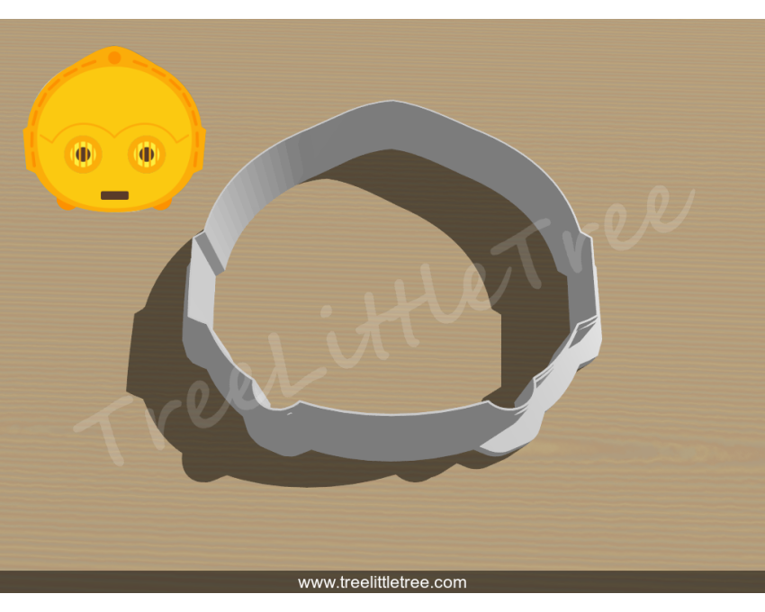Tsum Tsum C-3PO Cookie Cutter. Star Wars Cookie Cutter