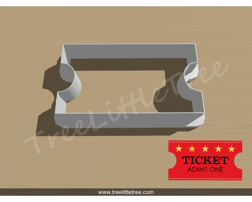 Ticket Style 1 Cookie Cutter. Movie Theme Cookie Cutter. Circus Theme Cookie Cutter. 