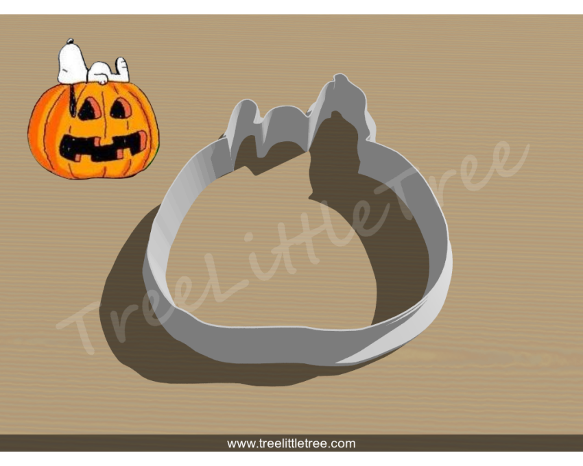 Snoopy on Pumpkin Cookie Cutter. Fall Season Cookie Cutter. Thanksgiving Cookie Cutter. Halloween Cookie Cutter