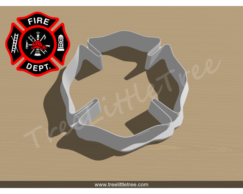 Fire Department Logo Cookie Cutter. Fire Rescue Theme Cookie Cutter