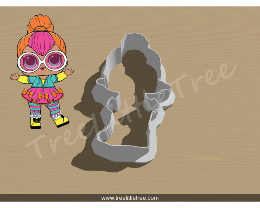 Neon Qt Doll Full Body Cookie Cutter. LOL Dolls Cookie Cutter. Unicorn Cookie Cutter