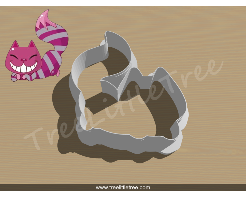 Cheshire Cat Cookie Cutter. Alice in Wonderland Cookie Cutter