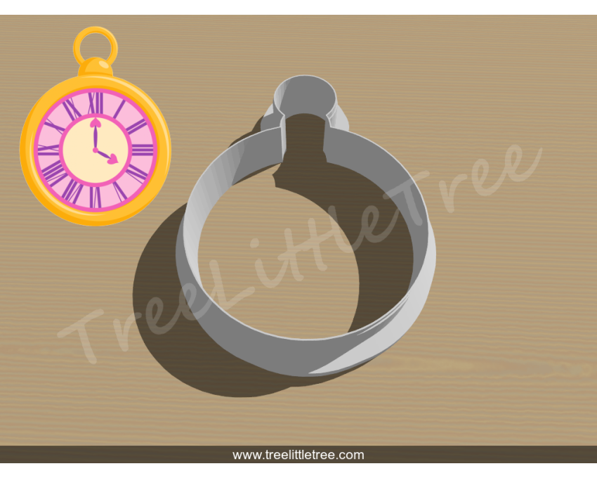 Mad Hatter Wall Clock Cookie Cutter. Alice in Wonderland Cookie Cutter