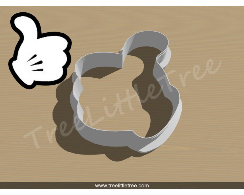 Mickey Mouse Thumb Up Cookie Cutter.Cartoon Cookie Cutter