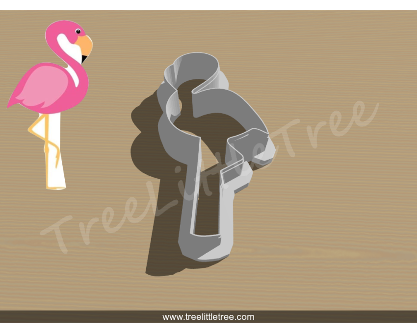 Flamingo Cookie Cutter. Animal Cookie Cutter