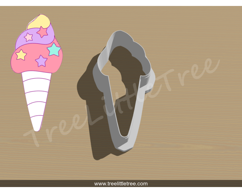 Unicorn Ice cream Cookie Cutter. Unicorn Cookie Cutter