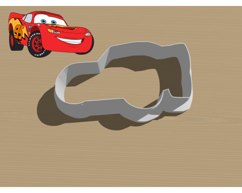 Lightning McQueen Cookie Cutter. Disney Cookie Cutter. Cartoon Cookie Cutter