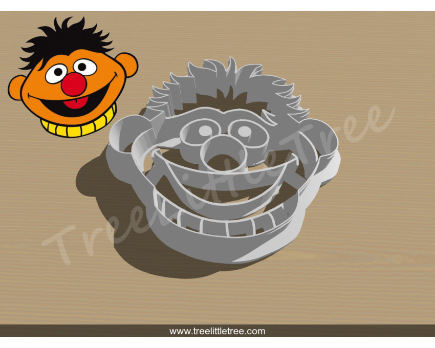 Ernie Detailed Cookie Cutter. Cartoon Cookie Cutter. Sesame Street Cookie Cutter
