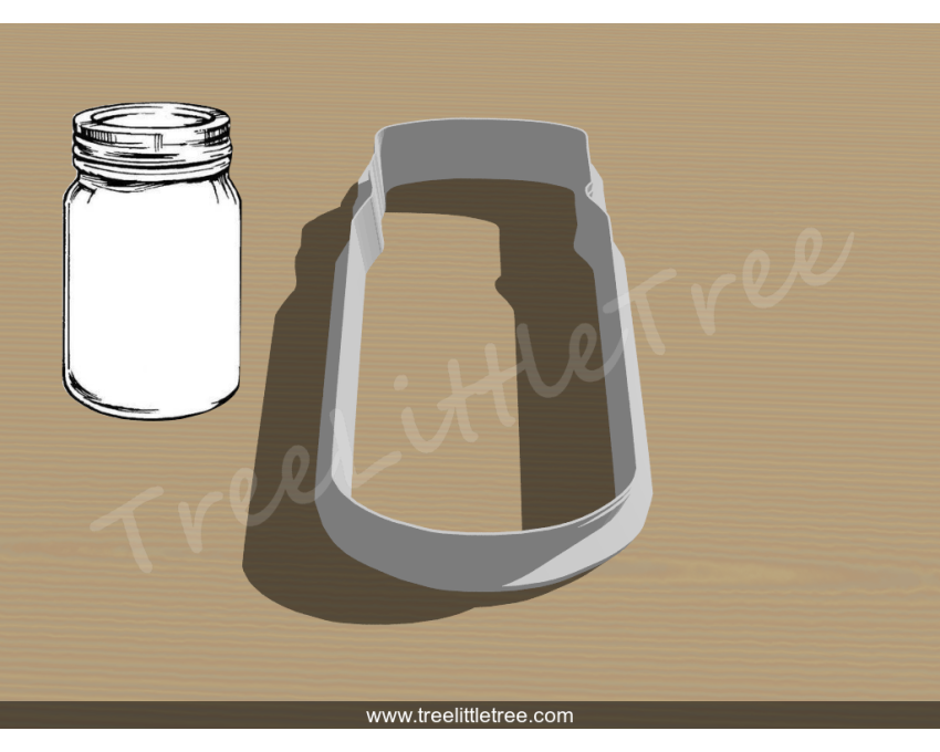 Mason Jar Cookie Cutter. Unique Cookie Cutter