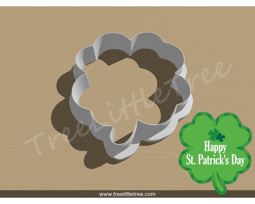Clover Cookie Cutter. St. Patrick Day Cookie Cutter