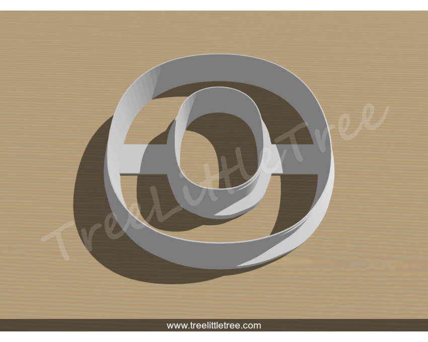 Letter O Cookie Cutter. Alphabet Cookie Cutter
