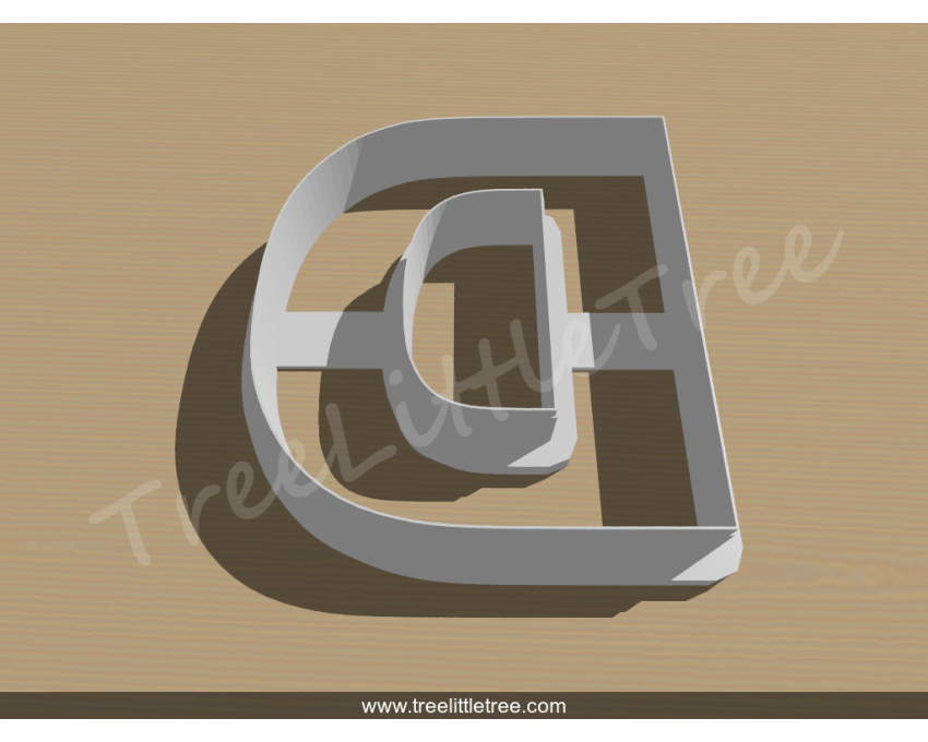 Letter D Cookie Cutter. Alphabet Cookie Cutter