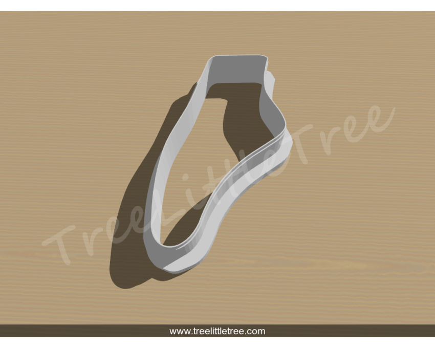 Ballet Shoe Cookie Cutter. Baby Shower Cookie Cutter
