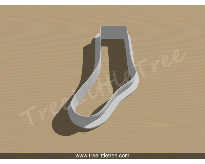 Sock Style 2 Cookie Cutter. Unique Cookie Cutter