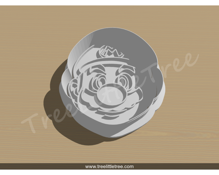 Super Mario Head Cookie Cutter and Stamp Set. Super Mario Cookie Cutter