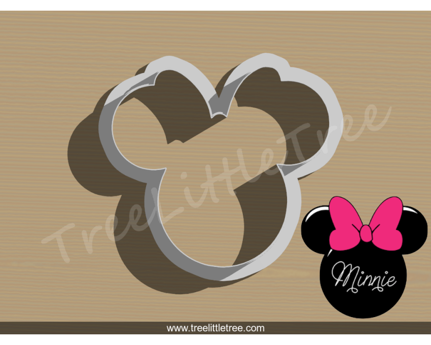 Minnie Mouse Cookie Cutter. Cartoon Cookie Cutter. Disney Cookie Cutter