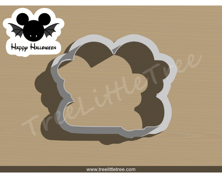 Bat Mickey Plaque Cookie Cutter. Halloween Cookie Cutter