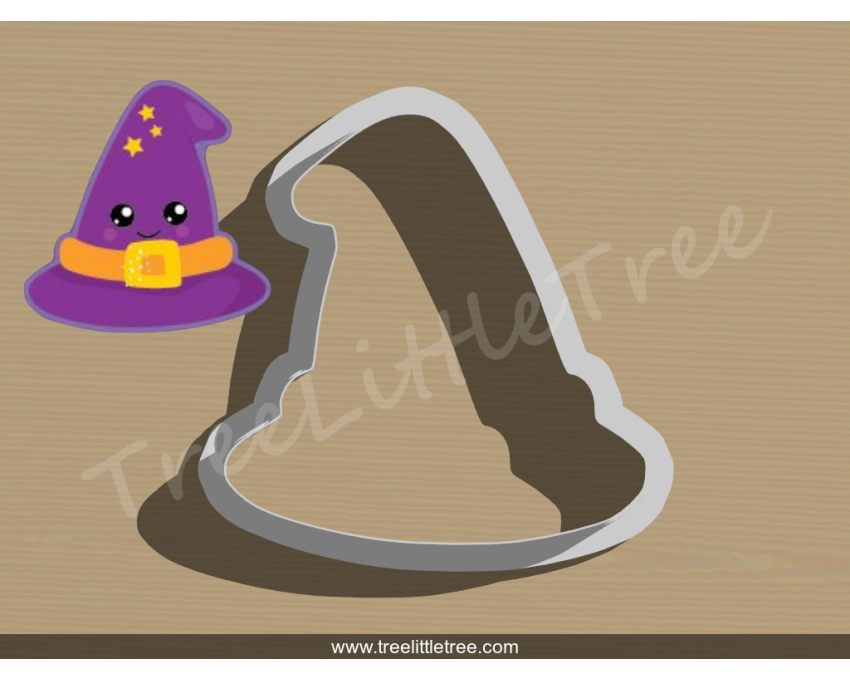 Cute Witch Hat Cookie Cutter. Halloween Cookie Cutter. 