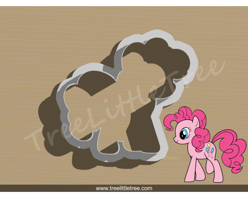 Pinkie Pie Cookie Cutter. My Little Pony Cookie Cutter.  Cartoon Cookie Cutter