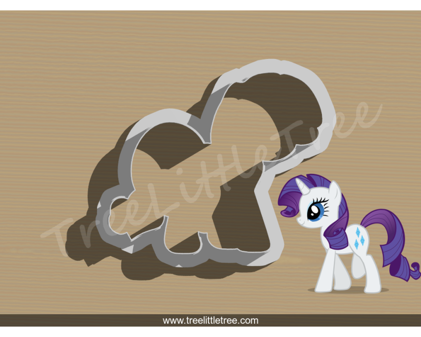 Rarity Cookie Cutter. My Little Pony Cookie Cutter.  Cartoon Cookie Cutter