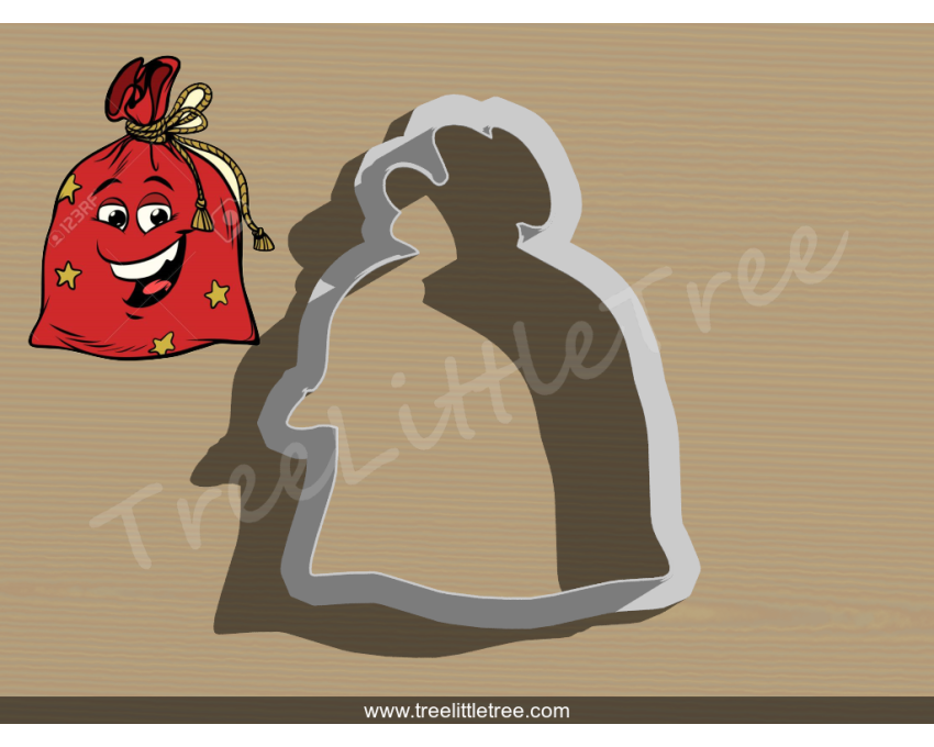 Christmas Santa's Sack Cookie Cutter. Christmas Cookie Cutter. 