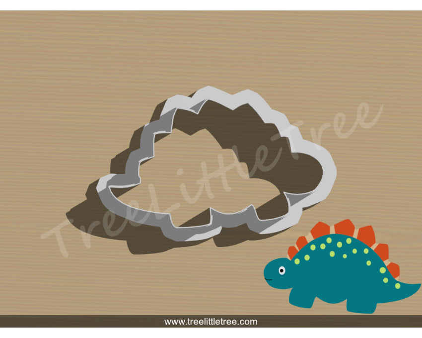 Stegosaurus Dinosaur Cookie Cutter. Animal Cookie Cutter