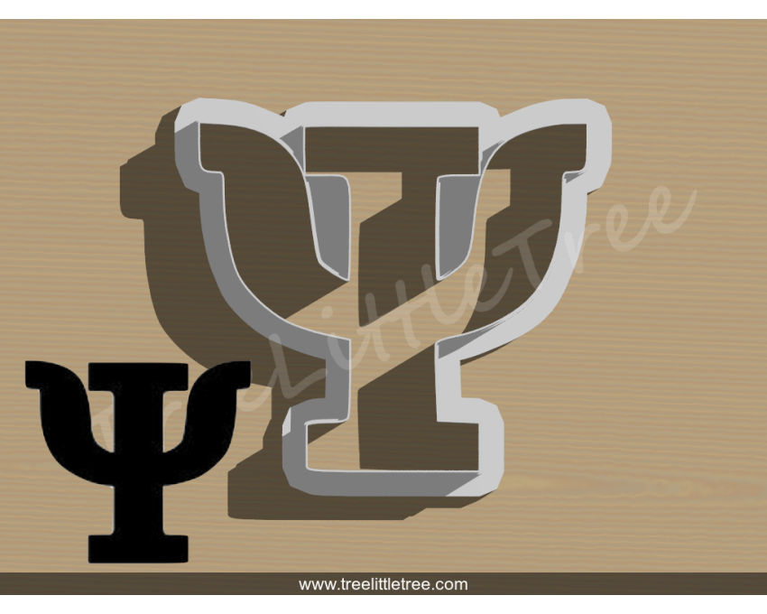 Greek Letter Psi Cookie Cutter. Alphabet Cookie Cutter