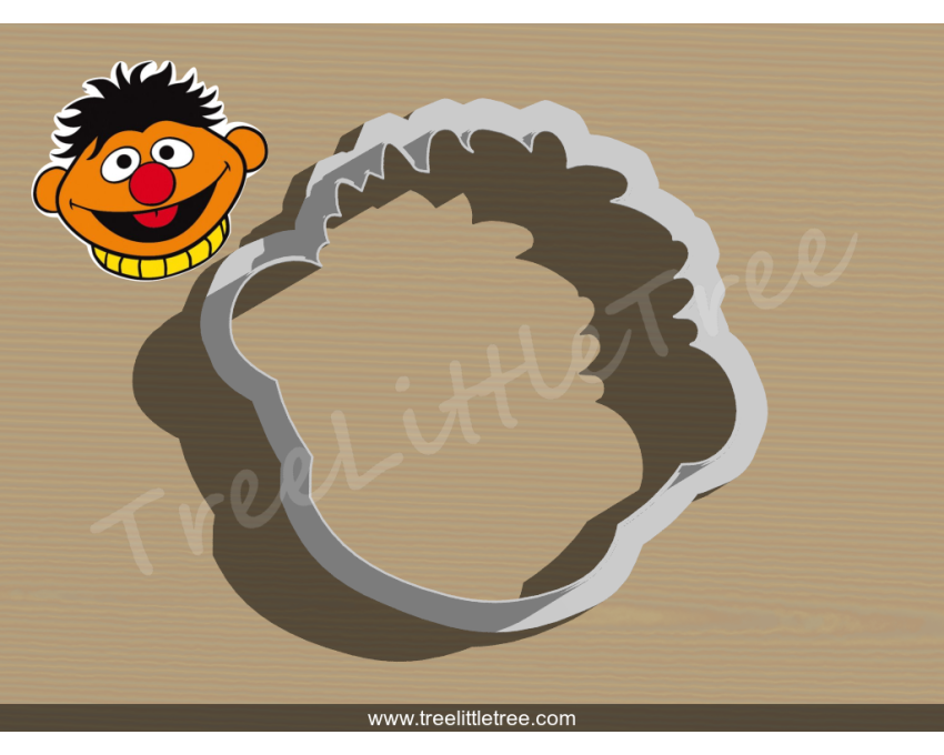 Ernie Cookie Cutter. Cartoon Cookie Cutter. Sesame Street Cookie Cutter