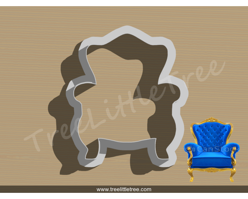 Throne Chair Cookie Cutter. Furniture Cookie Cutter