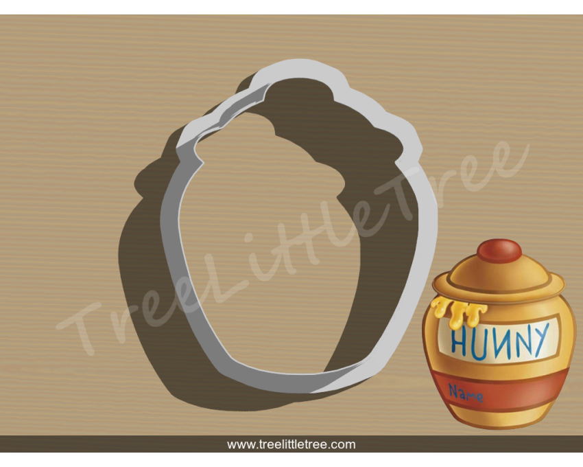 Hunny Pot Cookie Cutter. Winnie the Pooh Cookie Cutter. Cartoon Cookie Cutter