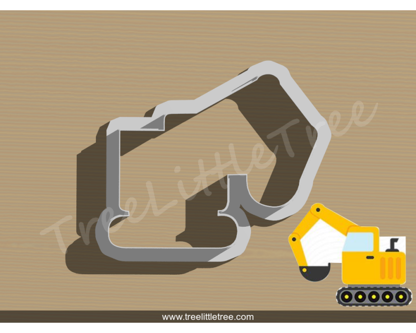 Excavator Cookie Cutter. Car Cookie Cutter. Construction Truck Cookie Cutter