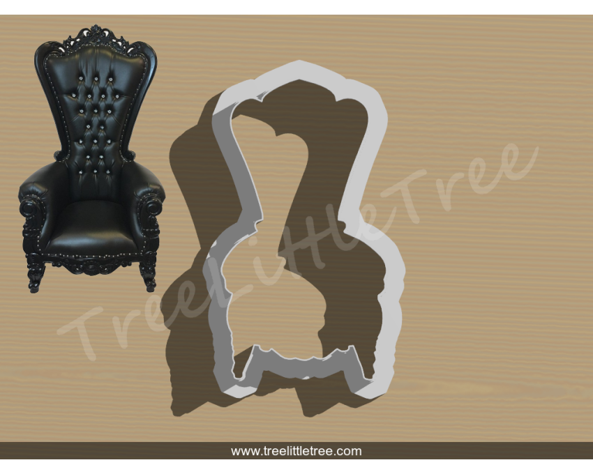 High Back Throne Chair Cookie Cutter. Furniture Cookie Cutter