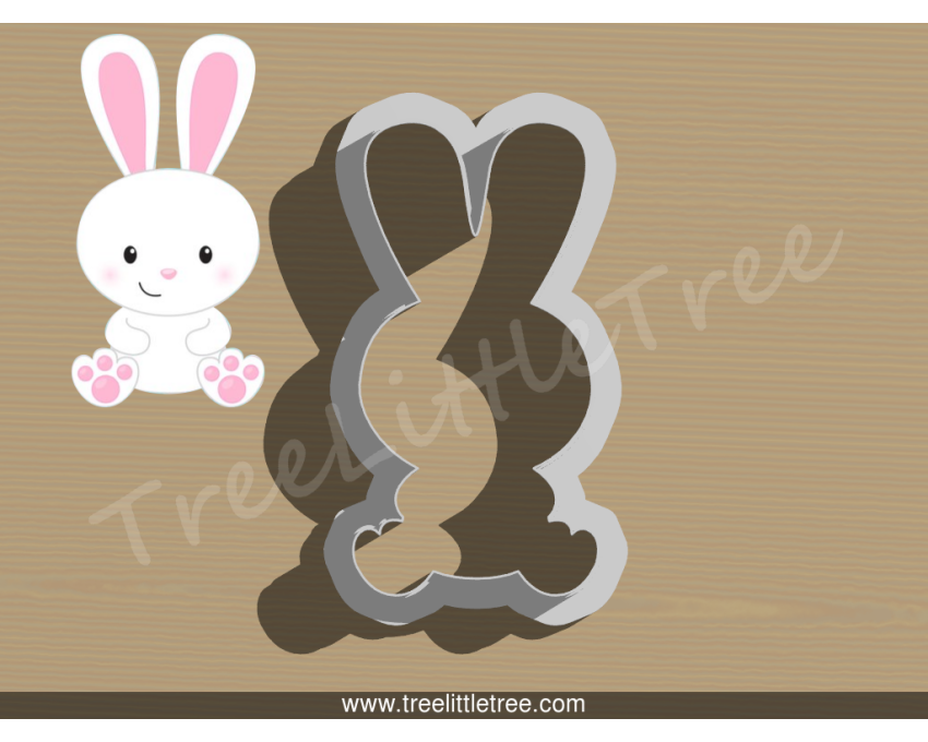Sitting Bunny Cookie Cutter. Easter Cookie Cutter. Animal Cookie Cutter