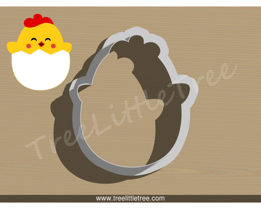 Baby Chick in Egg Cookie Cutter. Easter Cookie Cutter. Animal Cookie Cutter