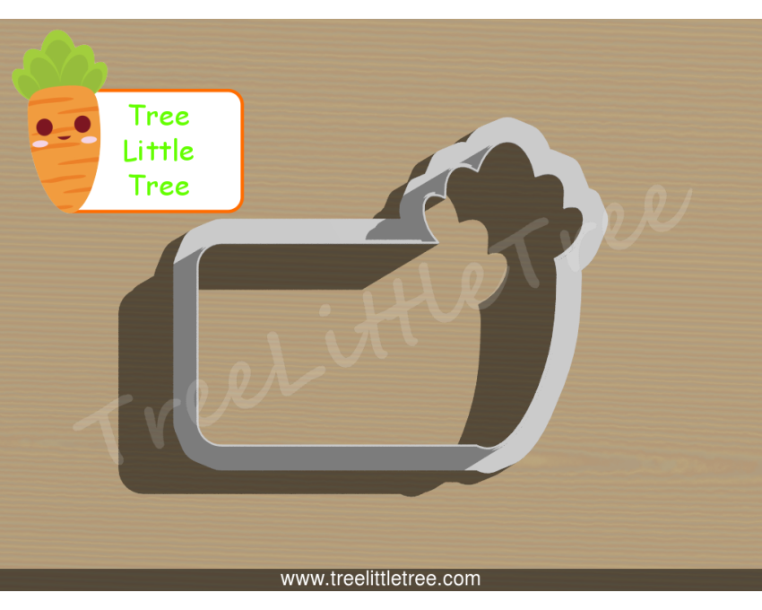 Carrot Plaque Cookie Cutter. Easter Cookie Cutter. Vegetable Cookie Cutter