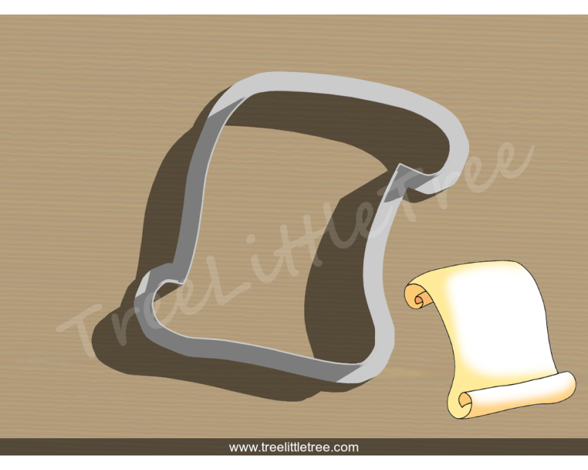 Diploma Scroll Map Cookie Cutter. School/Grad Cookie Cutter