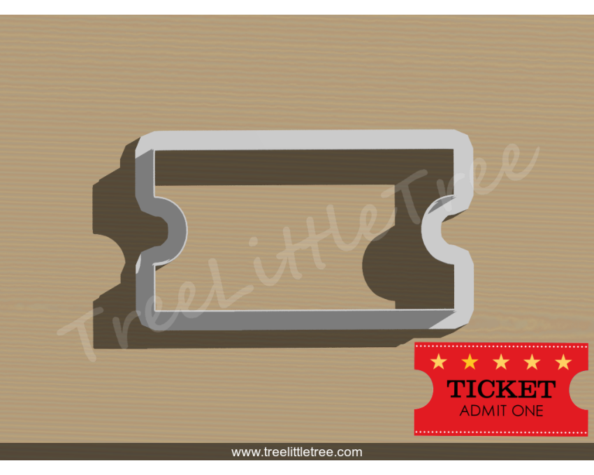 Ticket Style 1 Cookie Cutter. Movie Theme Cookie Cutter. Circus Theme Cookie Cutter. 