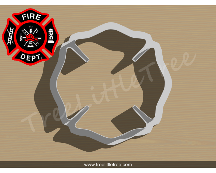 Fire Department Logo Cookie Cutter. Fire Rescue Theme Cookie Cutter