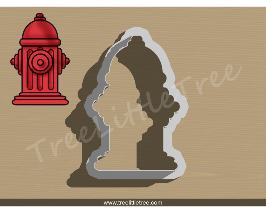 Fire Hydrant Cookie Cutter. Fire Rescue Theme Cookie Cutter