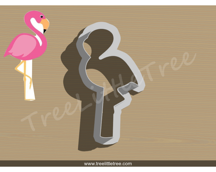 Flamingo Cookie Cutter. Animal Cookie Cutter