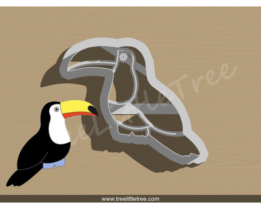 Toucan Cookie Cutter. Bird Cookie Cutter