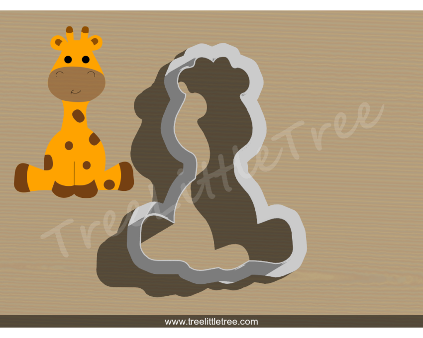Sitting Giraffe Cookie Cutter. Animal Cookie Cutter